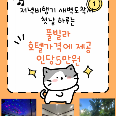 [이벤트] 라오스 입국시 새벽도착 이시면 해당 1일은 풀빌라 인당5만원에 해드립니다.